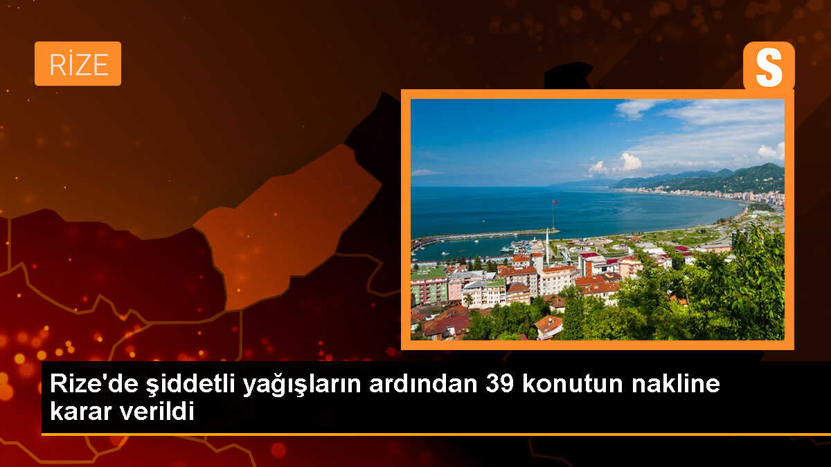 Rize\'de Şiddetli Yağış Sonrası 39 Konut Boşaltıldı