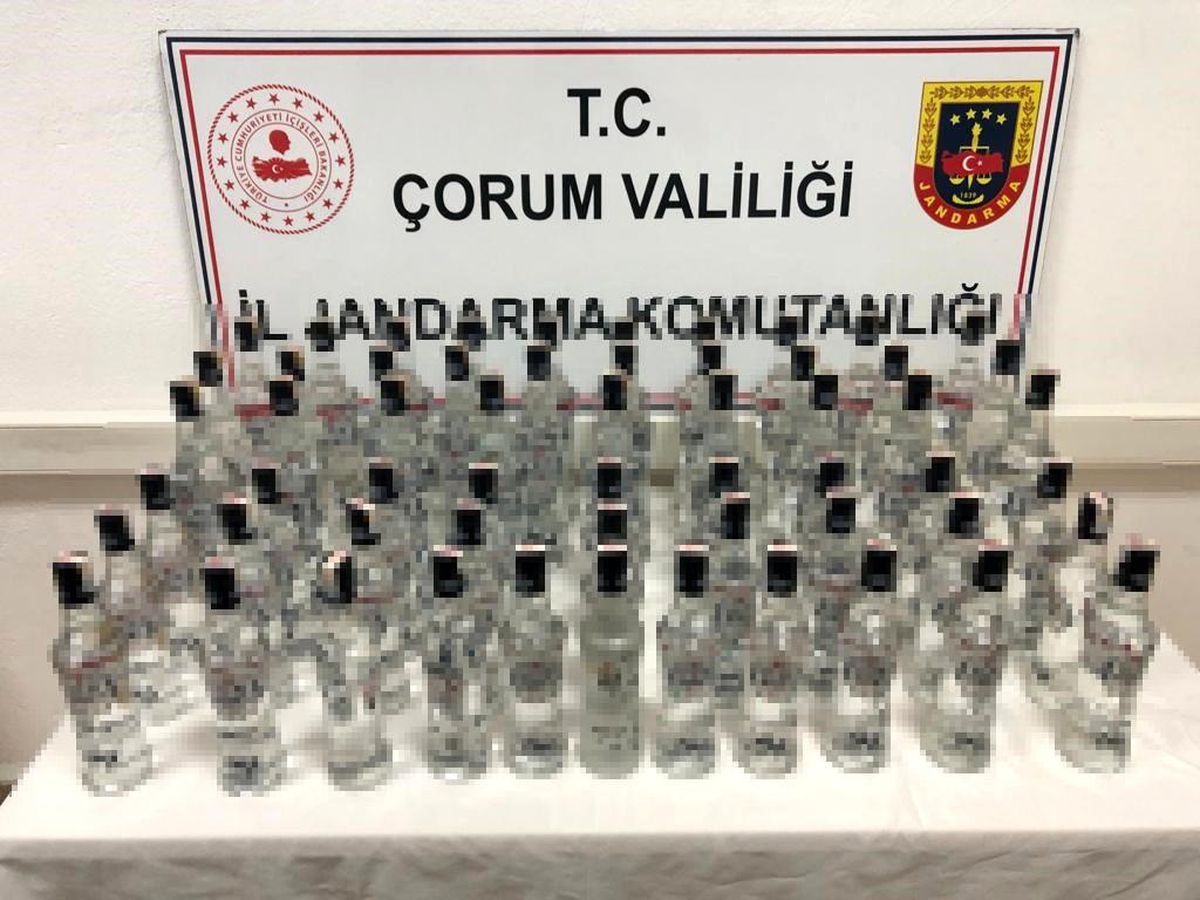 Çorum\'da Kaçak Alkol Operasyonu