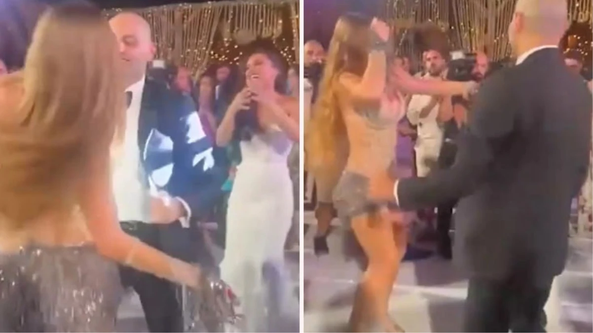 Gelini bırakıp dansözle dans eden damat düğüne damga vurdu