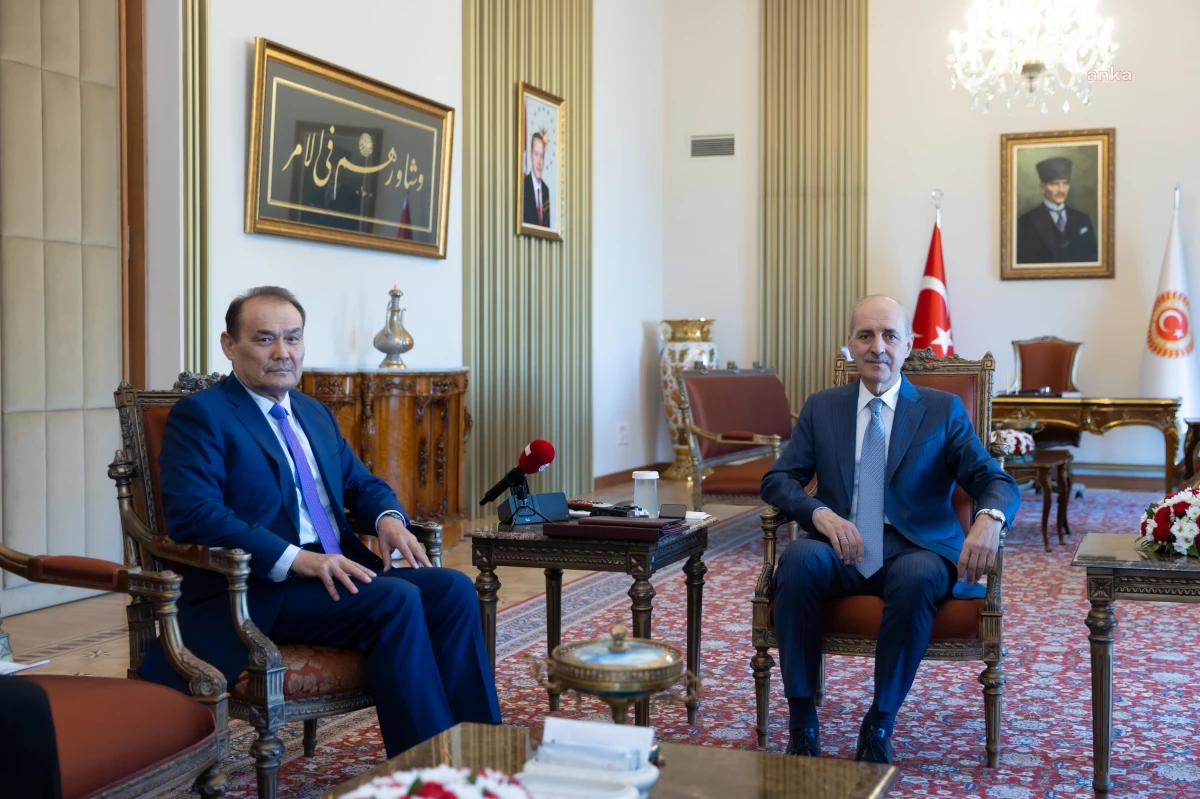 TBMM Başkanı Numan Kurtulmuş, Türk Yatırım Fonu Başkanı Baghdad Amreyev\'i kabul etti