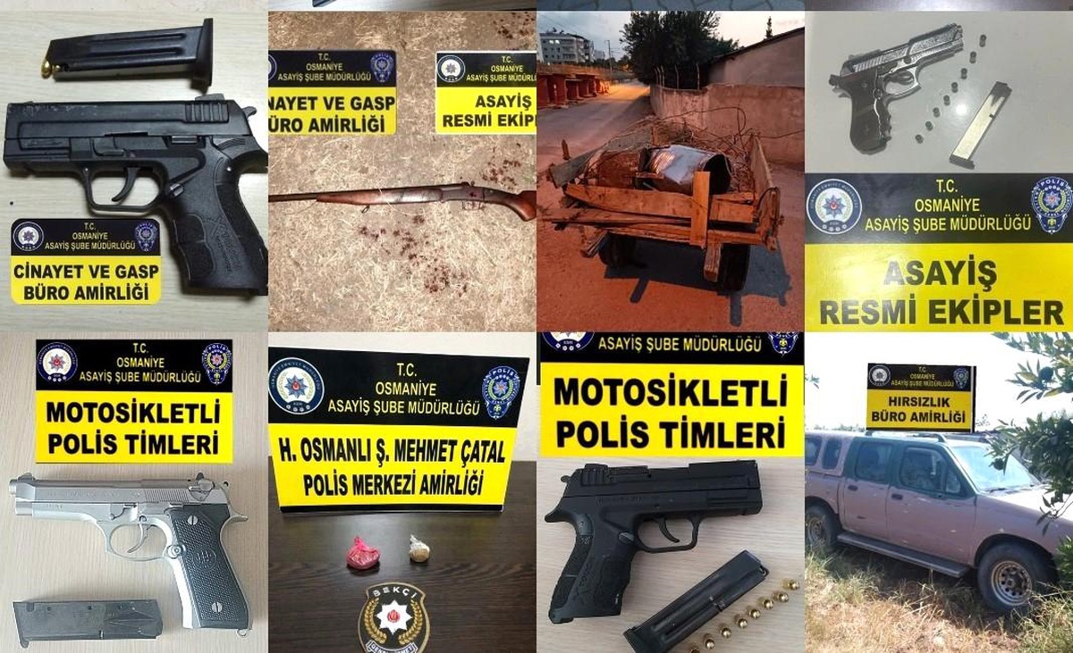 Osmaniye\'de yapılan asayiş uygulamalarında 14 şüpheli tutuklandı