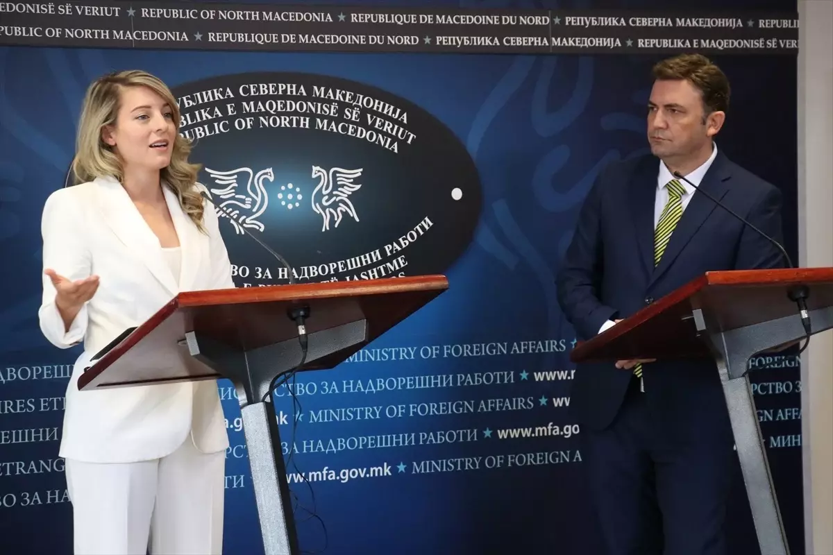 Kanada Dışişleri Bakanı Kuzey Makedonya'ya Ziyaret Gerçekleştirdi