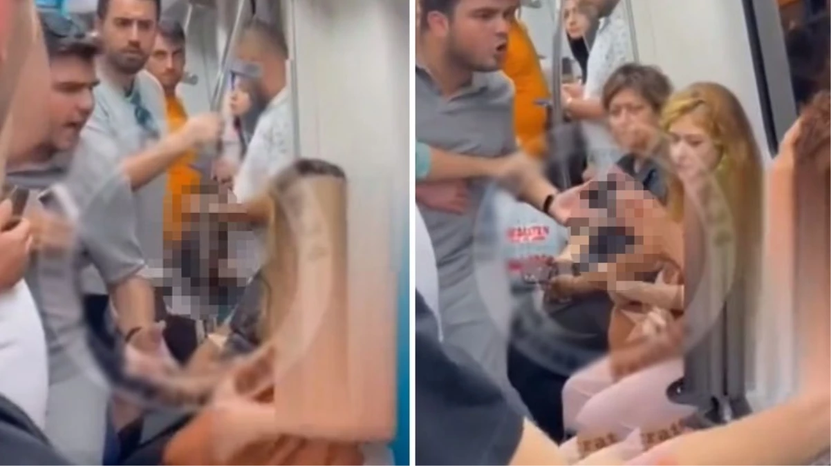 Marmaray\'da bir yolcu, yanındaki kadının zorla başörtüsünü çıkarmaya kalktı