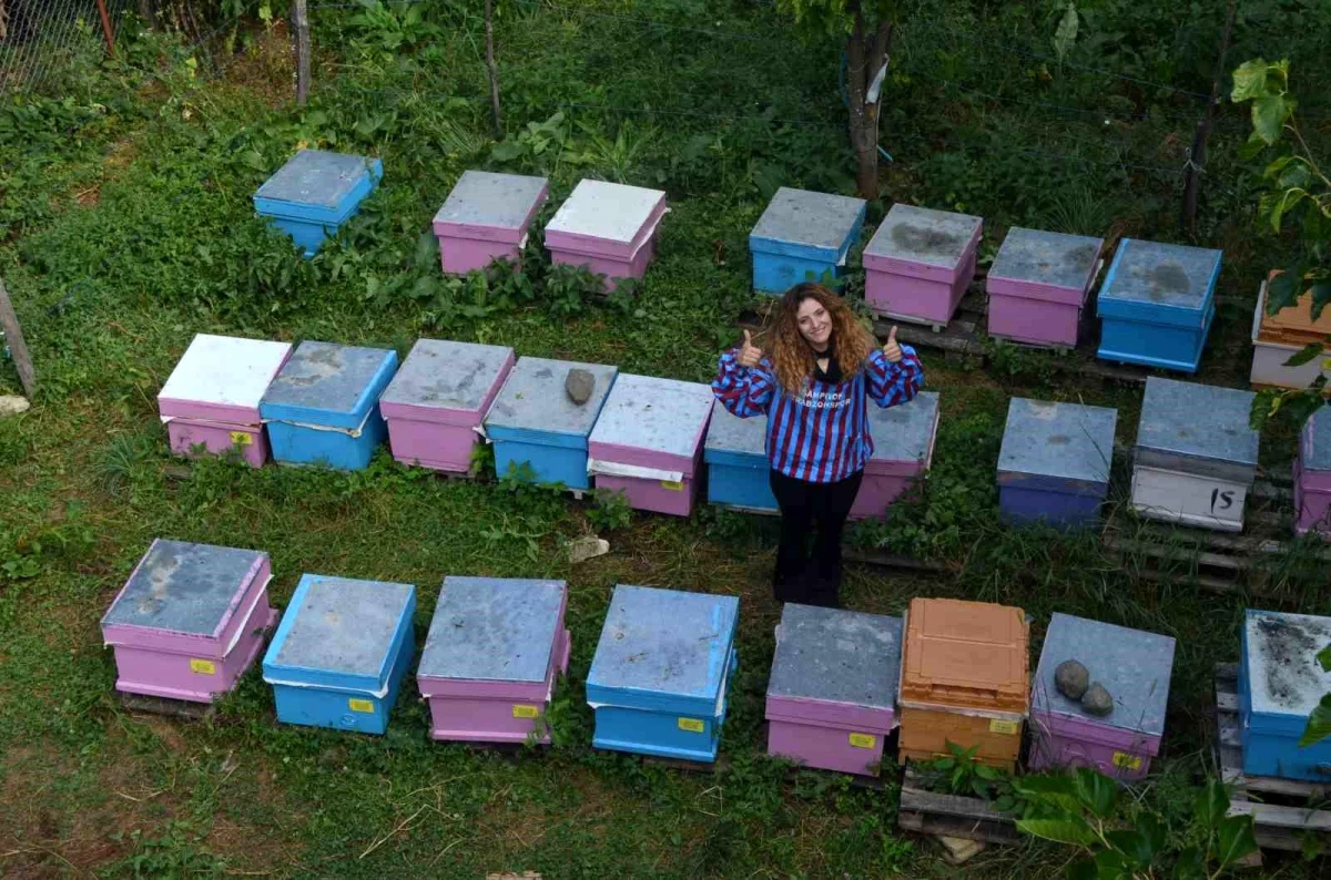 Artvin\'de genç kadın arıcı 50 kovan arıya ulaştı