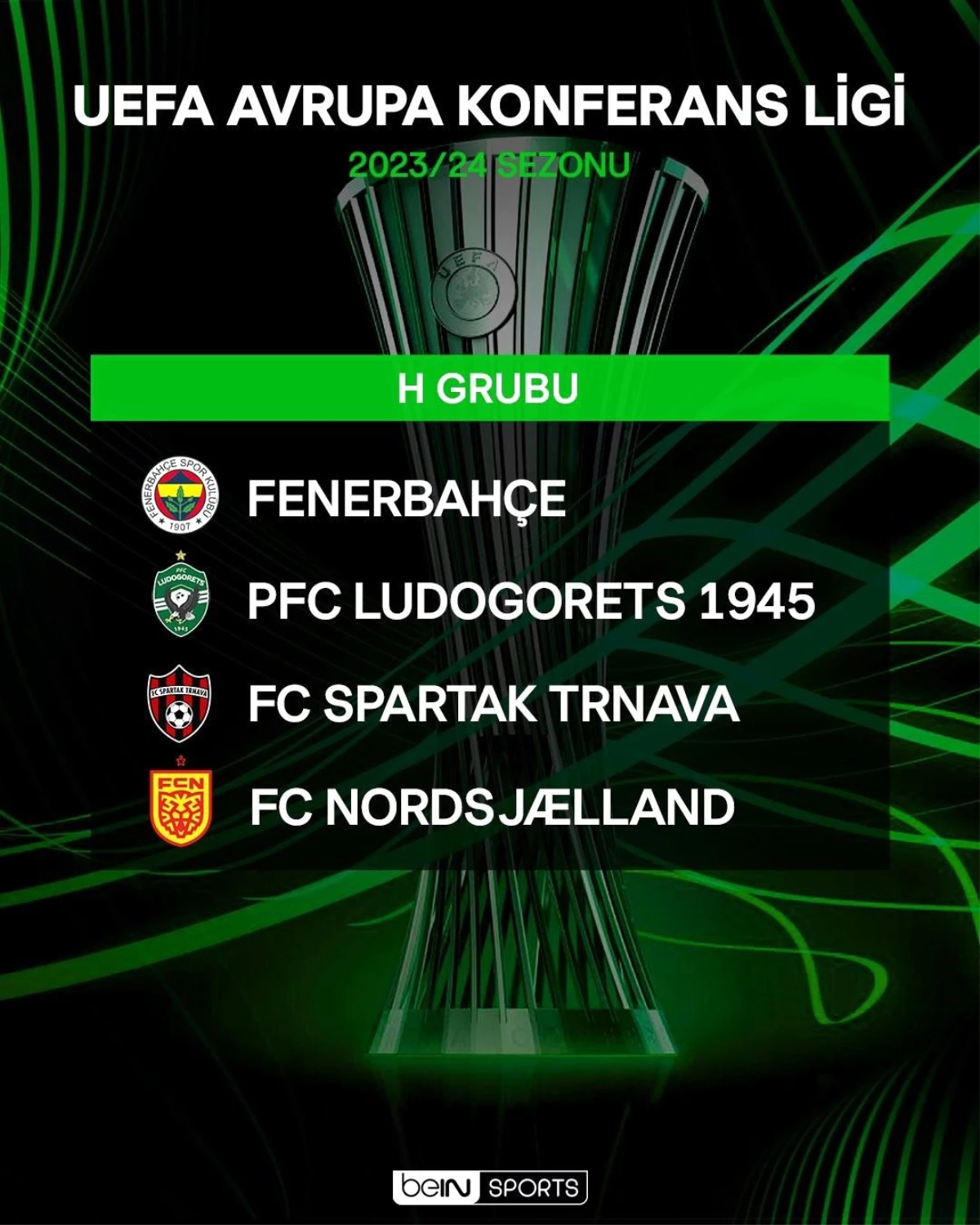 Fenerbahçe, UEFA Avrupa Konferans Ligi H Grubu\'nda Ludogorets, Spartak Trnava ve FC Nordsjaelland ile eşleşti.