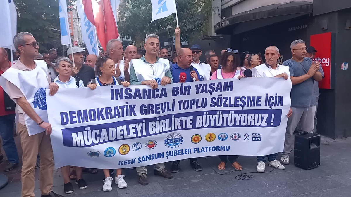 KESK Samsun Şubeler Platformu, Kamu Görevlileri Hakem Kurulu\'nun zam kararını protesto etti