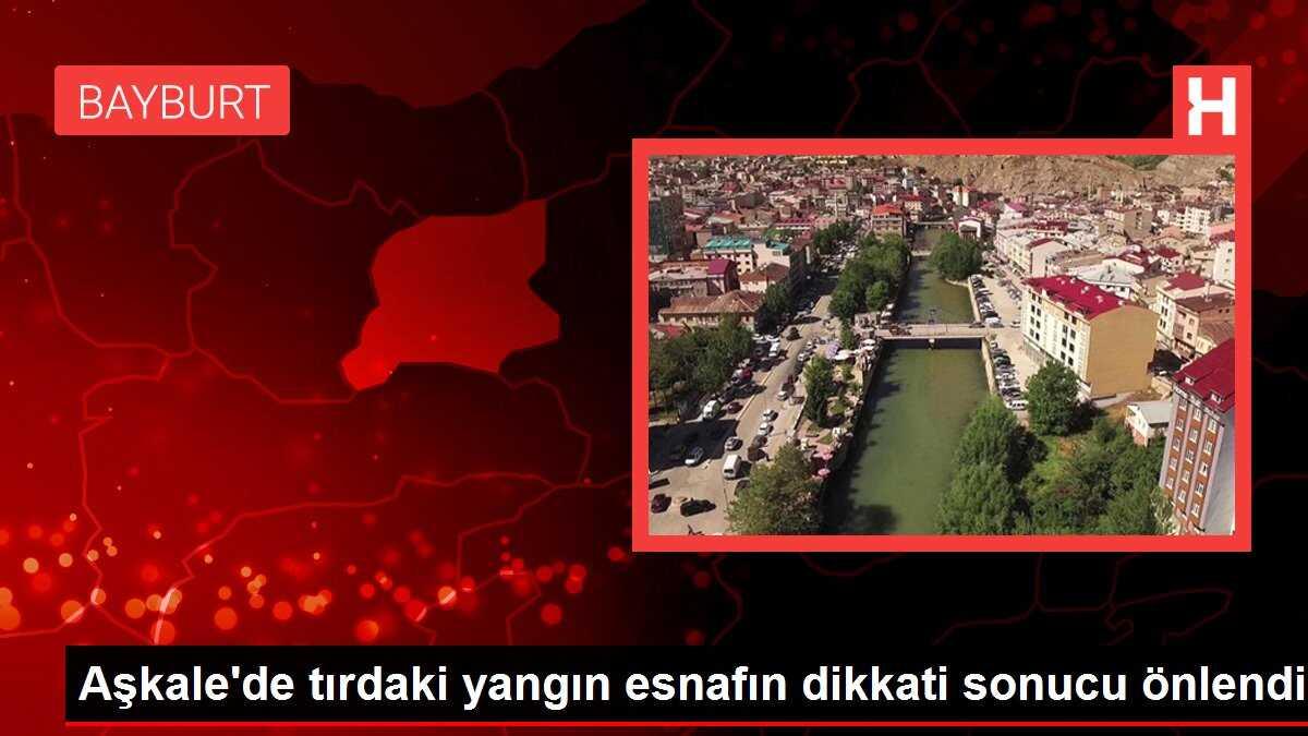 Aşkale'de tırdaki yangın esnafın dikkati sonucu önlendi