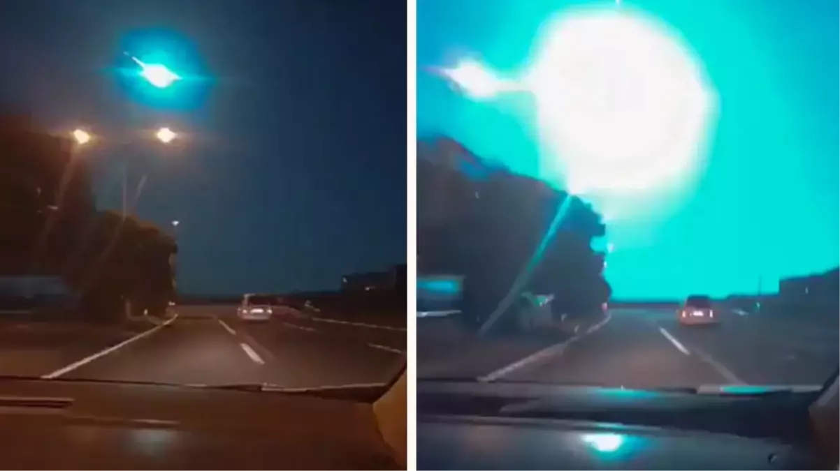 Gece adeta gündüze döndü! Düşen göktaşı, Türkiye\'nin birçok noktasından görüntülendi