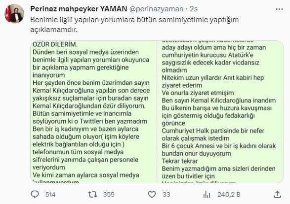 Kılıçdaroğlu'na hakaret eden danışmanı, özür diledi: O paylaşımları ben yapmadım Kılıçdaroğlu'na hakaret eden danışmanı, özür diledi: O paylaşımları ben yapmadım