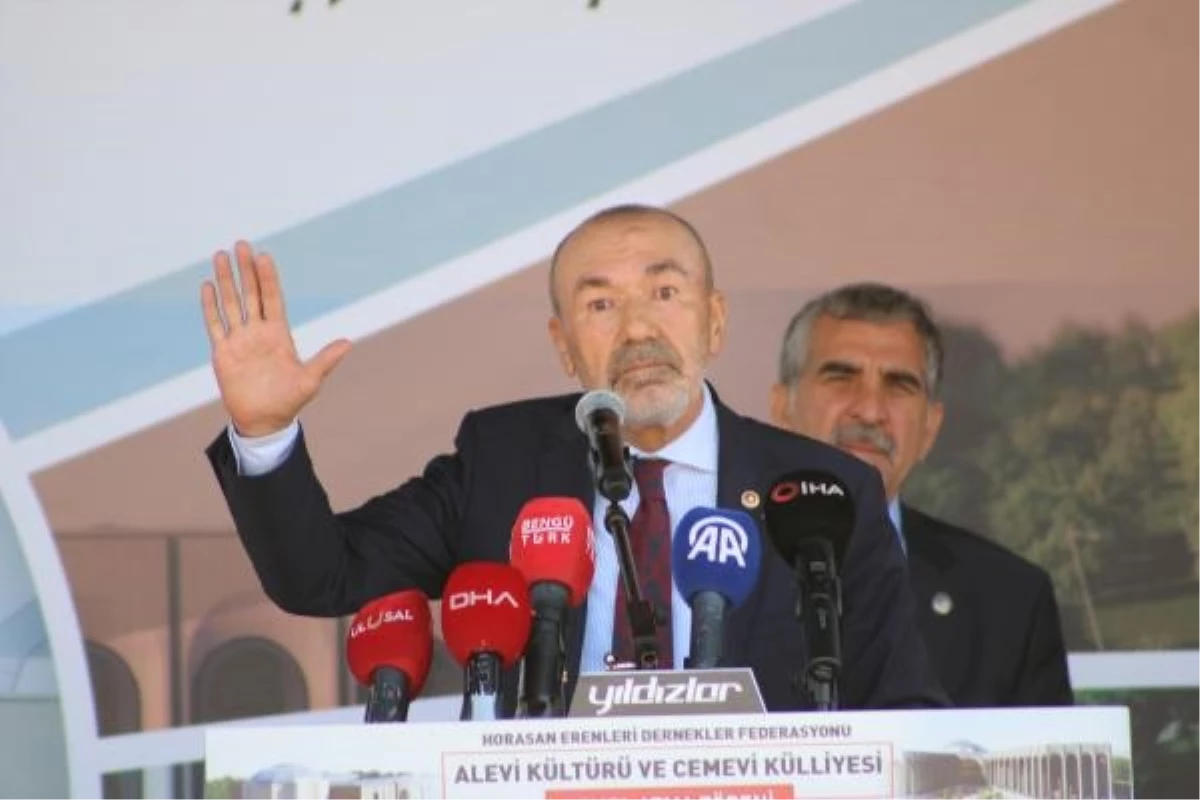 MHP Lideri Bahçeli\'nin bağışladığı arsaya cemevinin temeli atıldı