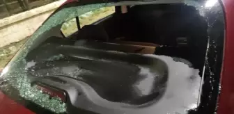 Sivas'ın Altınyayla ilçesinde dolu yağışı: Araçlar zarar gördü