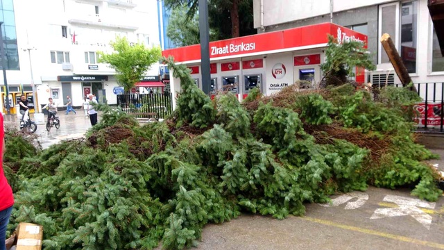 Uşak'ta Şiddetli Yağış ve Fırtına Hayatı Olumsuz Etkiledi