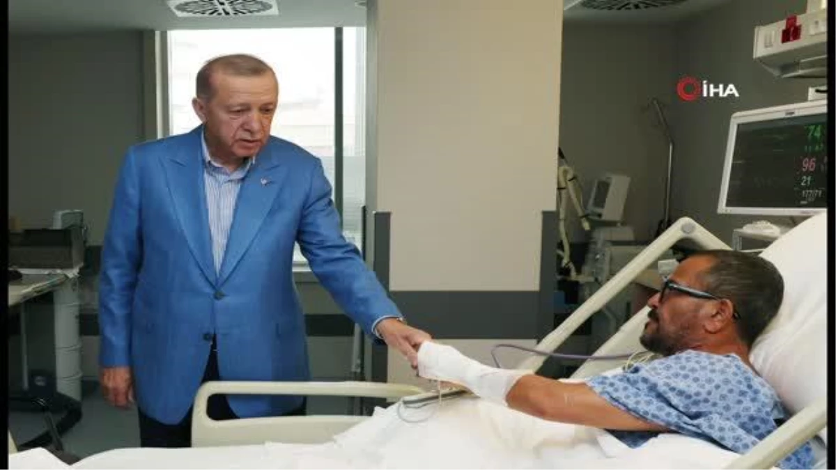 Cumhurbaşkanı Erdoğan, Ali ve Vuslat Sabancı çiftini hastanede ziyaret etti