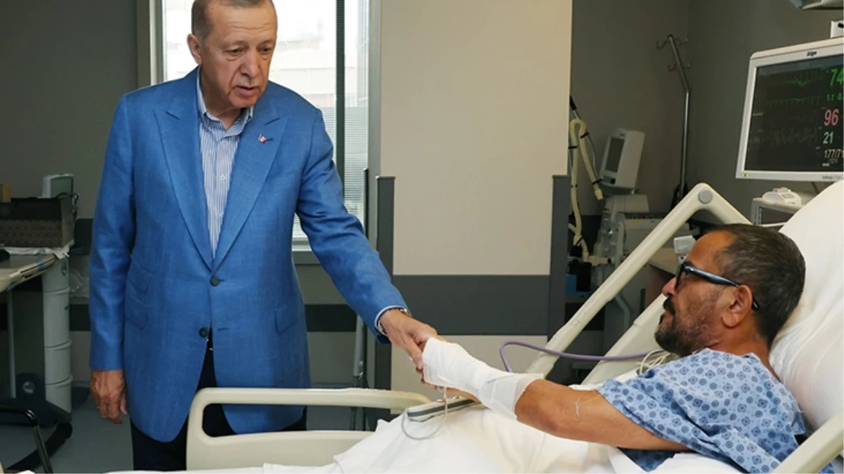 Cumhurbaşkanı Erdoğan, denizde kaza geçiren Sabancı çiftini hastanede ziyaret etti