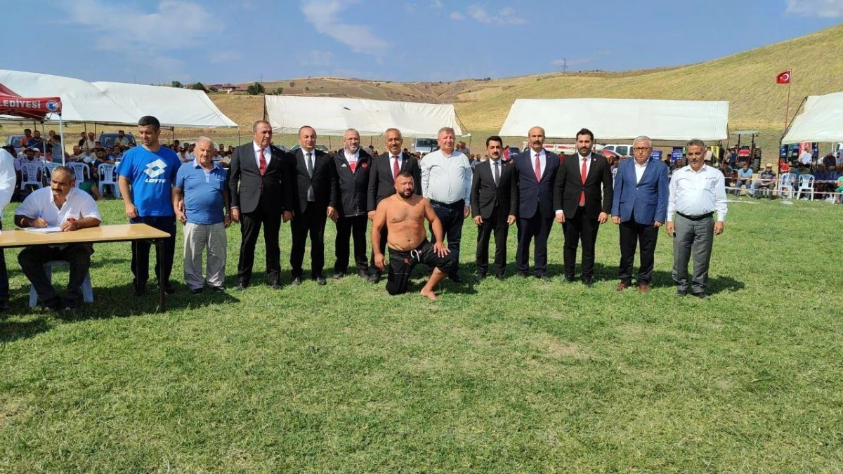 İskilip Dolma Turşu Çilek Festivali\'nde yapılan güreşler Kırkpınar\'ı arattı