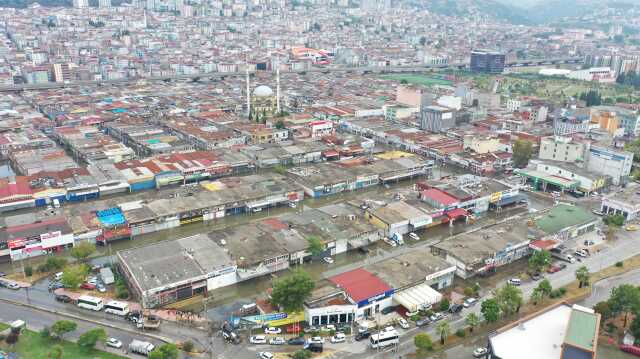 Samsun'u sel vurdu, yaşanan tahribat havadan görüntülendi Samsun'u sel vurdu, yaşanan tahribat havadan görüntülendi
