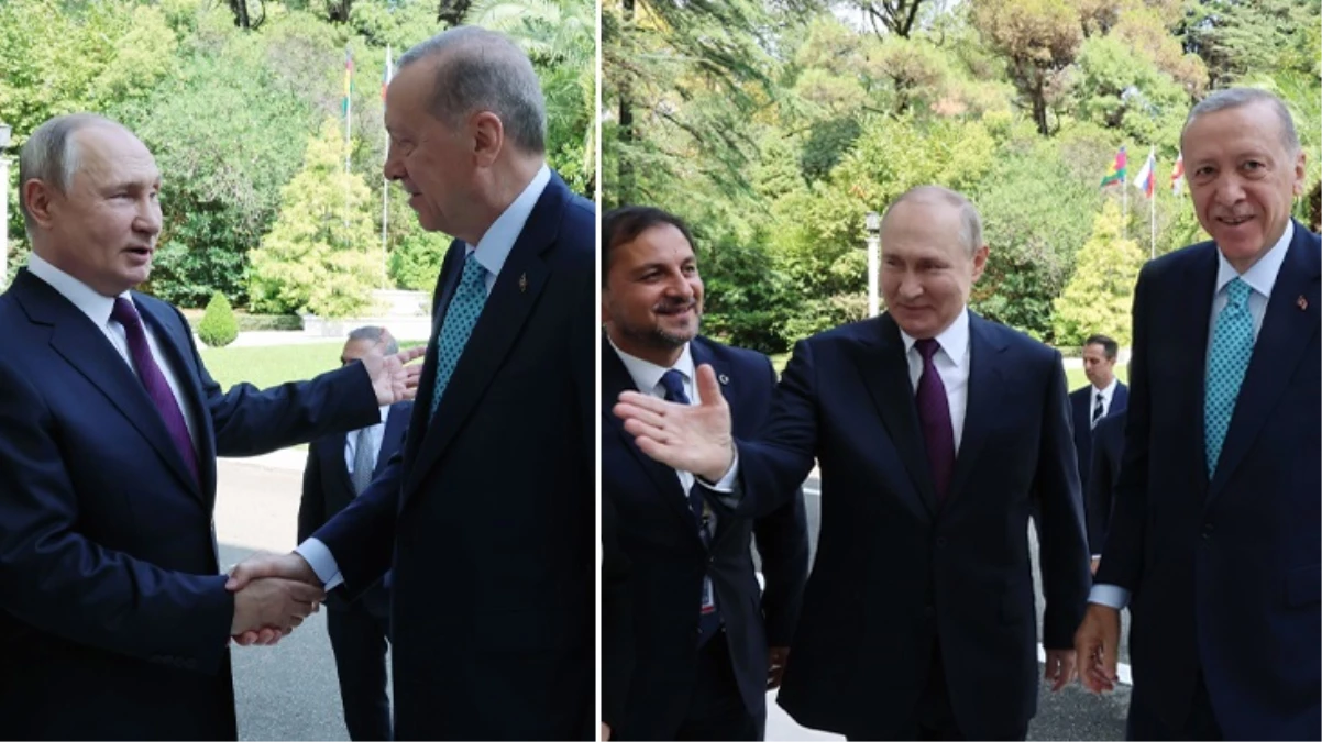 Erdoğan ile kendisini karşılayan Putin arasında güldüren diyalog: Bizim Karadeniz