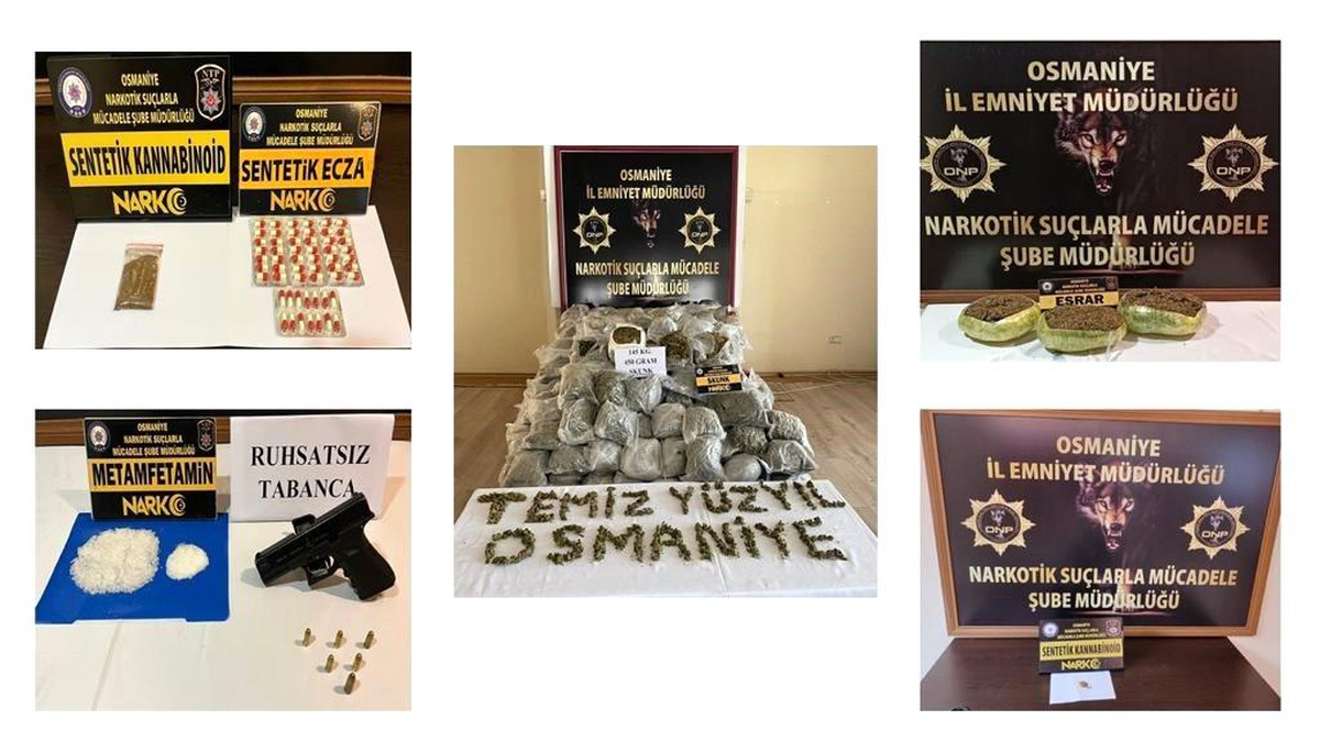 Osmaniye\'de 15 ayrı operasyonda 18 uyuşturucu satıcısı yakalandı