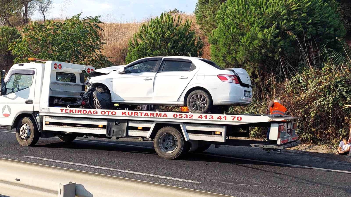 Tekirdağ\'da tır ile otomobilin karıştığı kazada bir kişi yaralandı