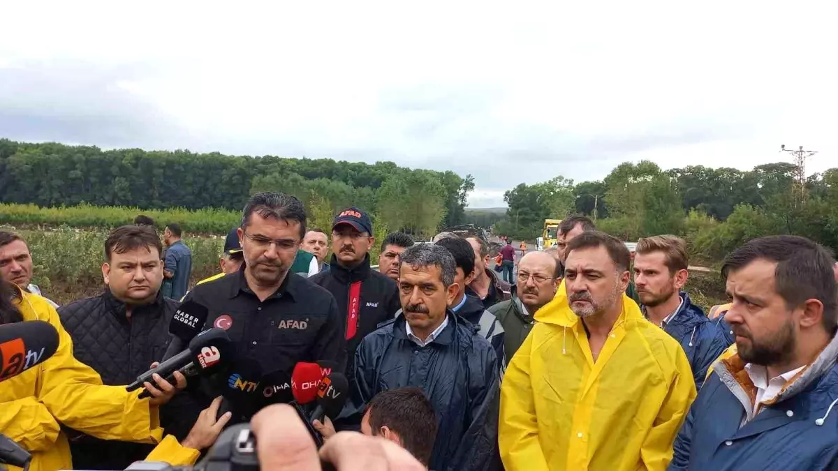 Kırklareli\'nde sel bölgesinde inceleme