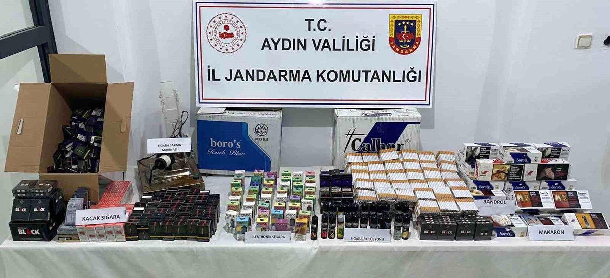 Aydın\'da Sigara Kaçakçılığı Operasyonu: 66 Bin 500 Makaron Ele Geçirildi