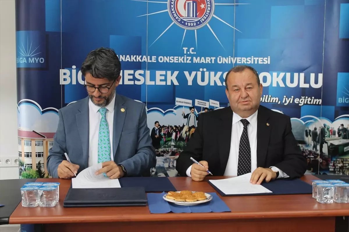 ÇOMÜ Biga Meslek Yüksekokulu ile Biga TSO Arasında İşbirliği Protokolü İmzalandı