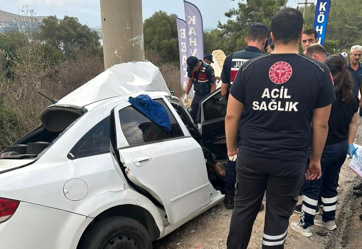 Bodrum\'da trafik kazasında otomobil sürücüsü hayatını kaybetti