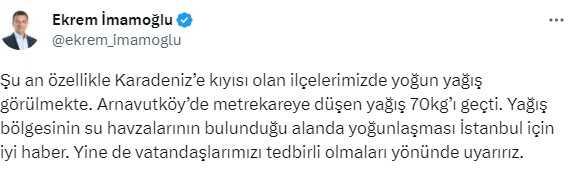 İstanbul Arnavutköy'de Sağanak Yağış: Caddeler Göle Döndü