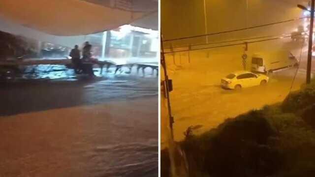 İstanbul'da sağanak yağış hayatı felç etti! Arnavutköy ve Başakşehir'de su baskınları yaşanıyor