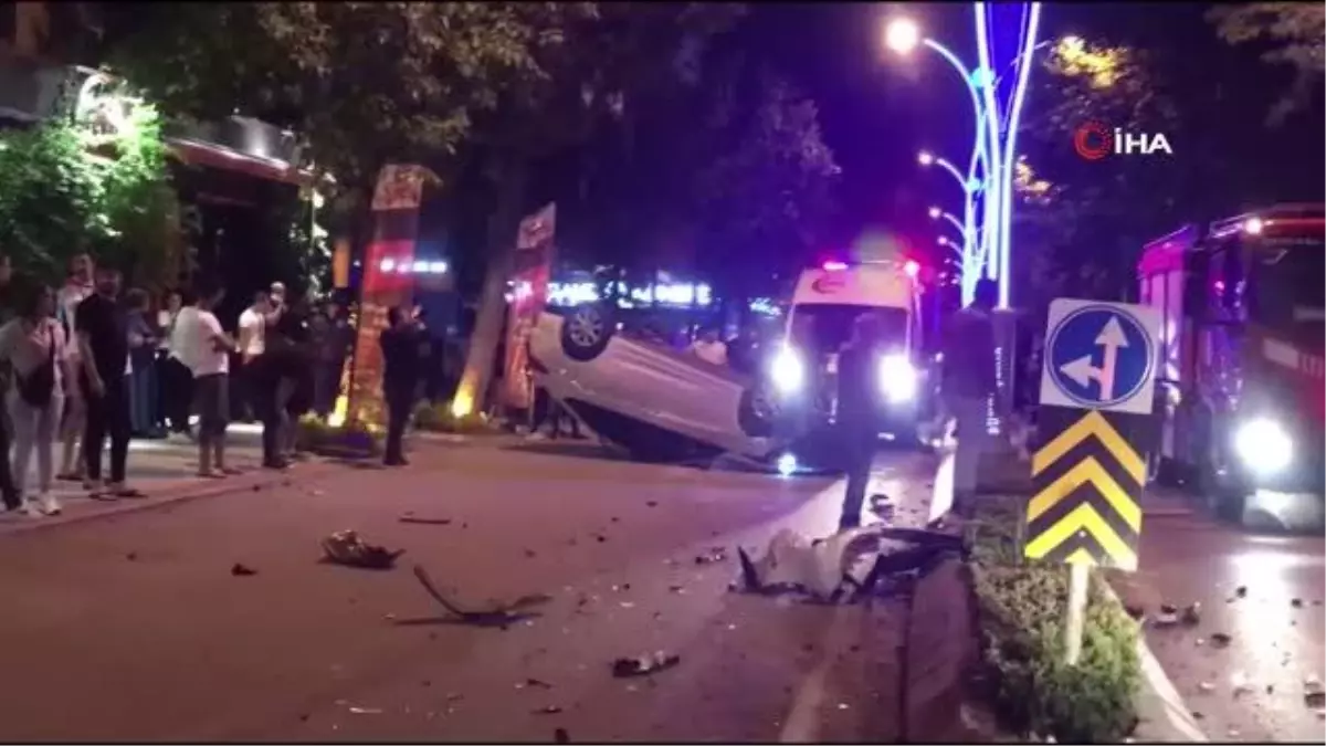 İzmit\'te Kontrolden Çıkan Otomobil Takla Attı: 3 Yaralı