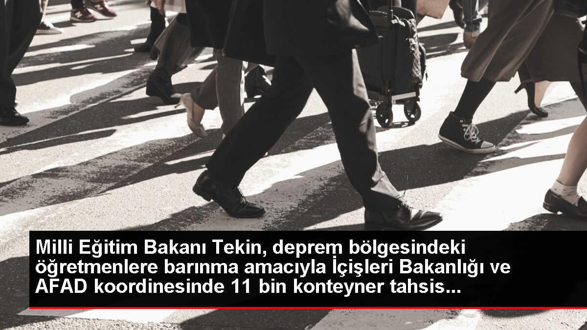Milli Eğitim Bakanı Tekin, deprem bölgesindeki öğretmenlere barınma amacıyla İçişleri Bakanlığı ve AFAD koordinesinde 11 bin konteyner tahsis...