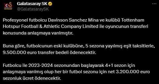 Rakamlar dudak uçuklatıyor! Galatasaray, Ndombele ve Davinson Sanchez için servet ödeyecek