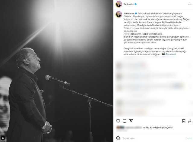 70 yaşına giren Fatih Terim'den gece yarısı hayata dair satılar: Ait hissettiğin kadar çalışırmışsın