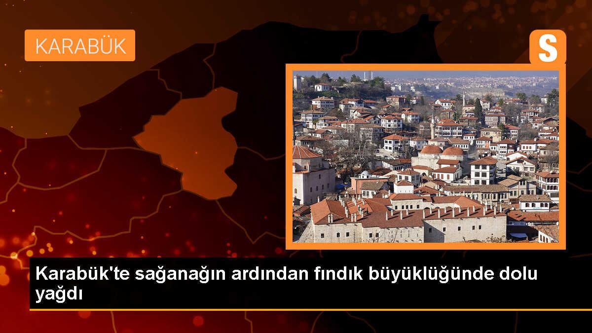 Karabük\'te sağanağın ardından fındık büyüklüğünde dolu yağdı
