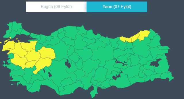 Meteoroloji'den 11 ile sarı kodlu uyarı! Sel ve su baskınları bekleniyor Meteoroloji'den 11 ile sarı kodlu uyarı! Sel ve su baskınları bekleniyor