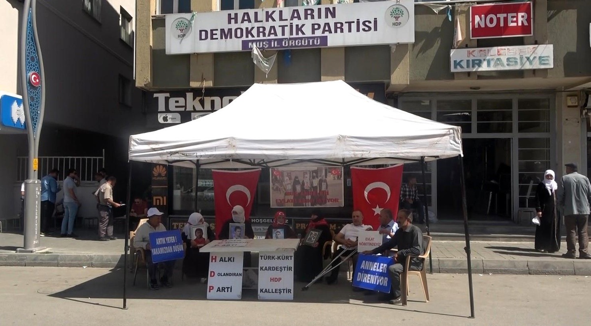 Muş\'ta HDP\'yi sorumlu tutan ailelerin evlat nöbeti 113. haftaya girdi