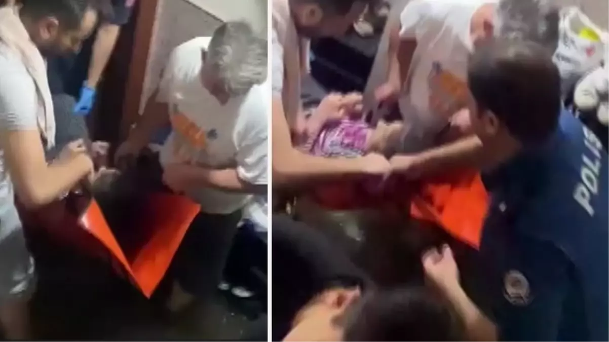 Sultangazi\'de polis, suyla dolan evde mahsur kalan yatalak hastayı böyle kurtardı 