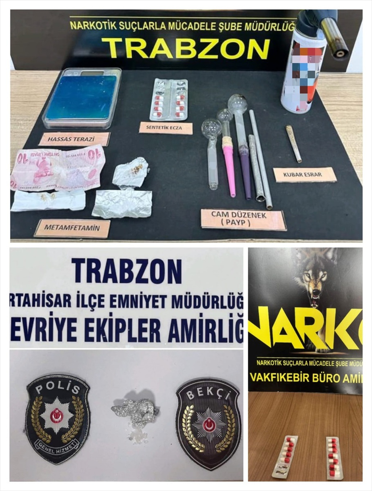 Trabzon\'da Narkotik Operasyonunda 4 Şüpheliye İşlem Yapıldı
