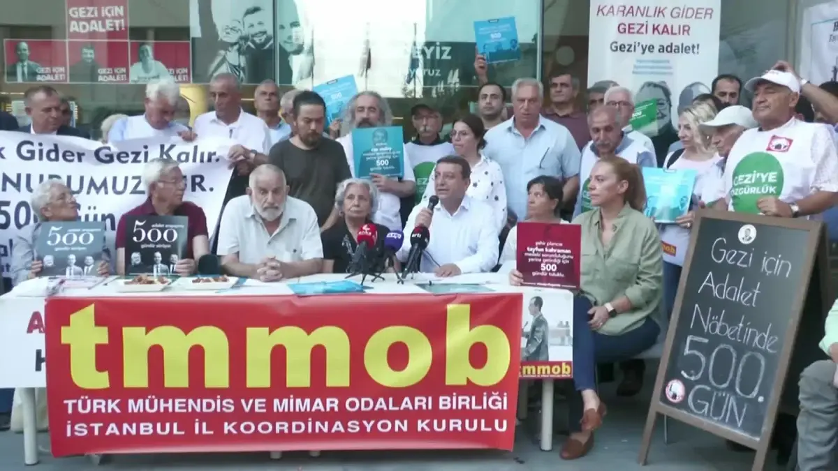 Gezi Tutuklamalarının 500\'üncü Günü... İstanbul\'daki TMMOB Önünde Eylem: "Akp İktidarı, Manipülasyonlarla Gezi\'nin Aydınlık Yüzüne Leke Bulaştırmaya...