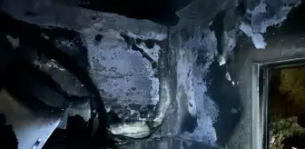 Şarkışla'da bir evde çıkan yangın hasara neden oldu