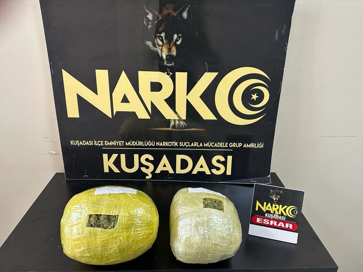 Kuşadası\'nda Uyuşturucu Operasyonu: 1 Kilo 200 Gram Esrar Ele Geçirildi