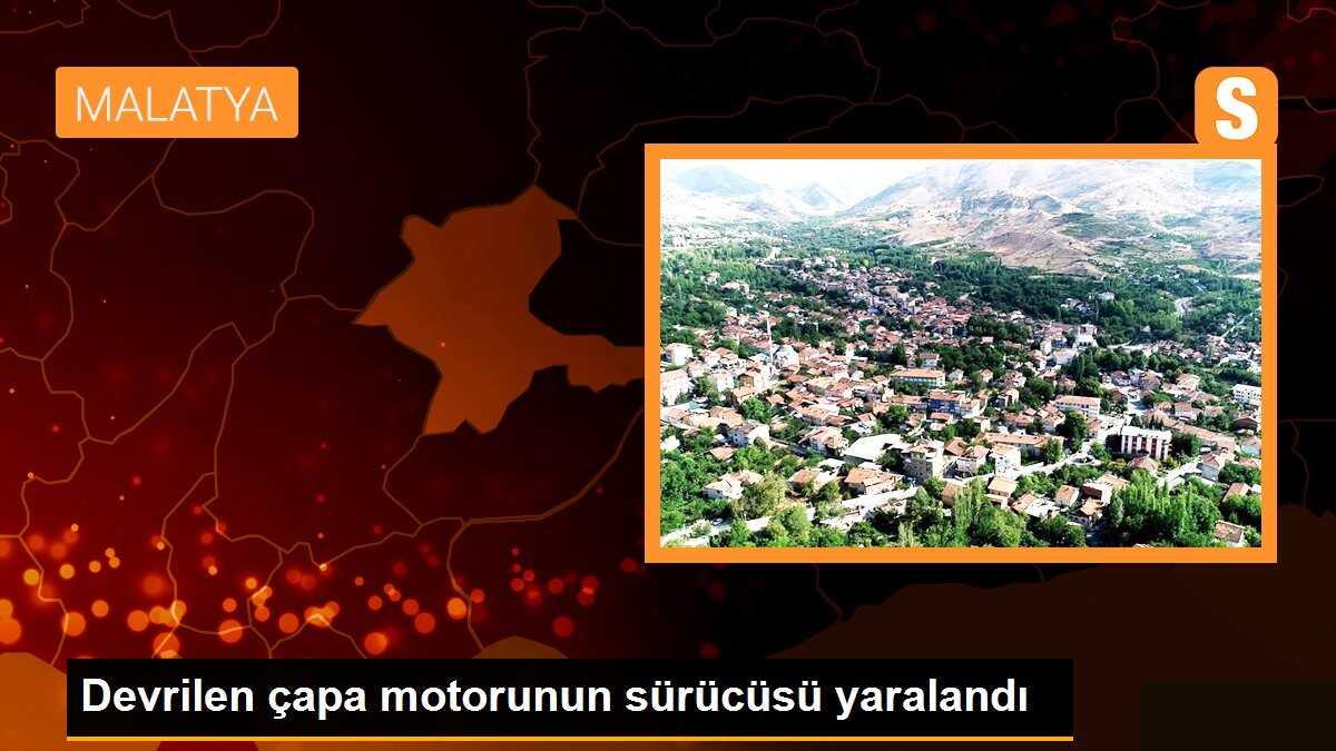 Devrilen çapa motorunun sürücüsü yaralandı