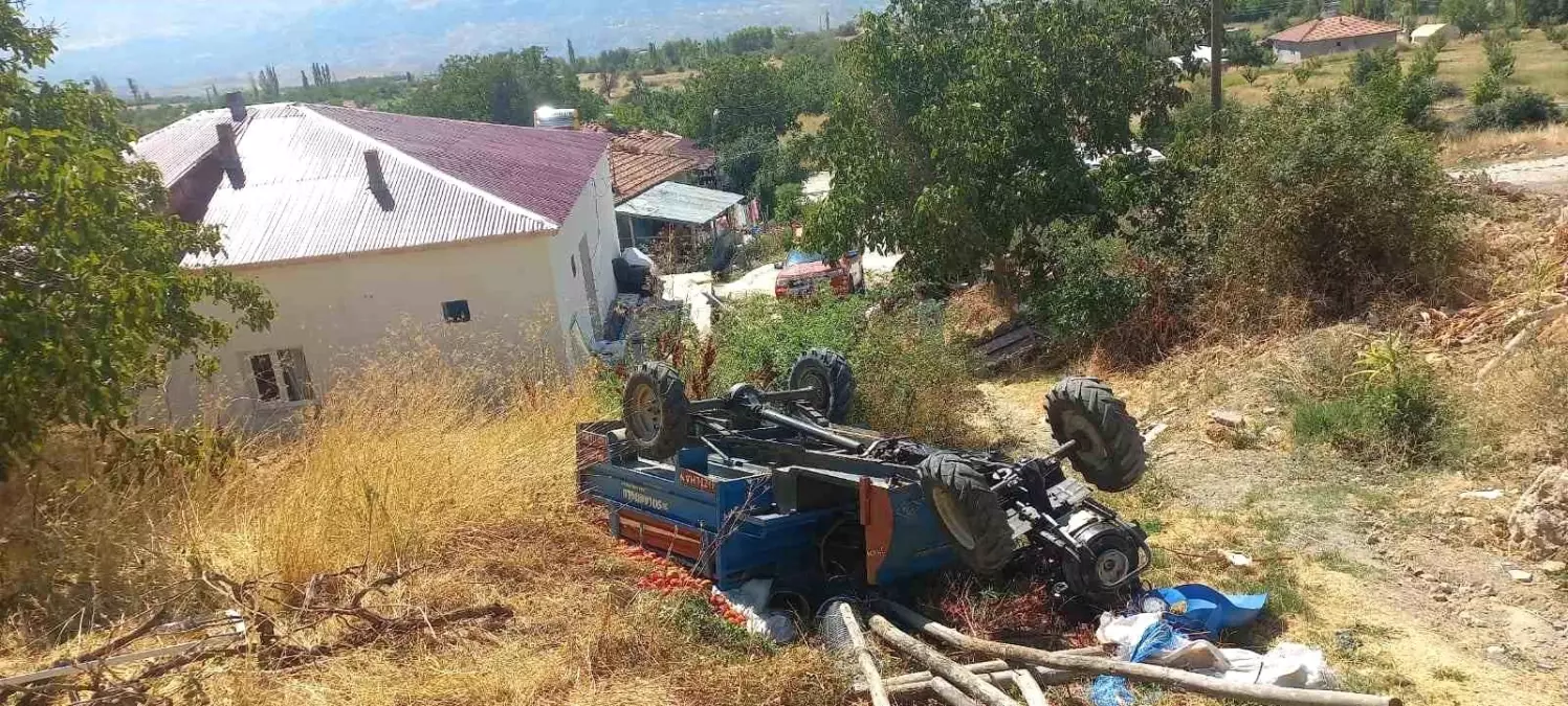 Malatya\'da çapa motoru devrildi, 1 kişi yaralandı