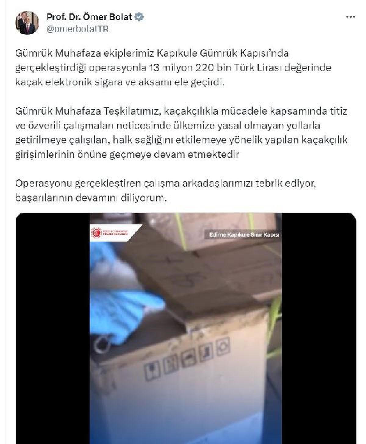 Kapıkule Gümrük Kapısı\'nda Kaçak Elektronik Sigara Operasyonu