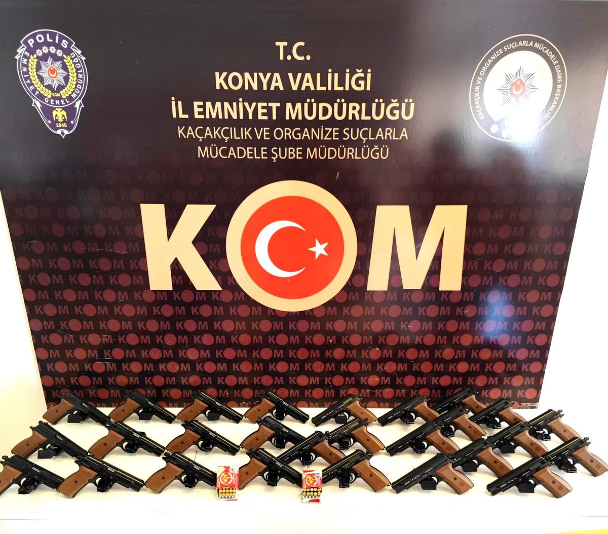 Konya\'da yasa dışı silah üretimi ve ticareti operasyonu: 4 gözaltı