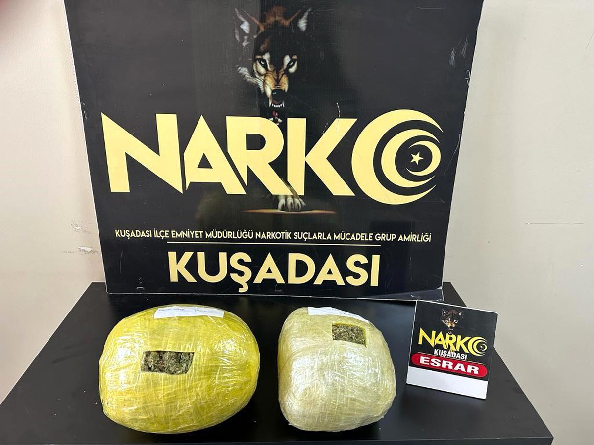 Kuşadası\'nda otobüs operasyonunda uyuşturucu ele geçirildi