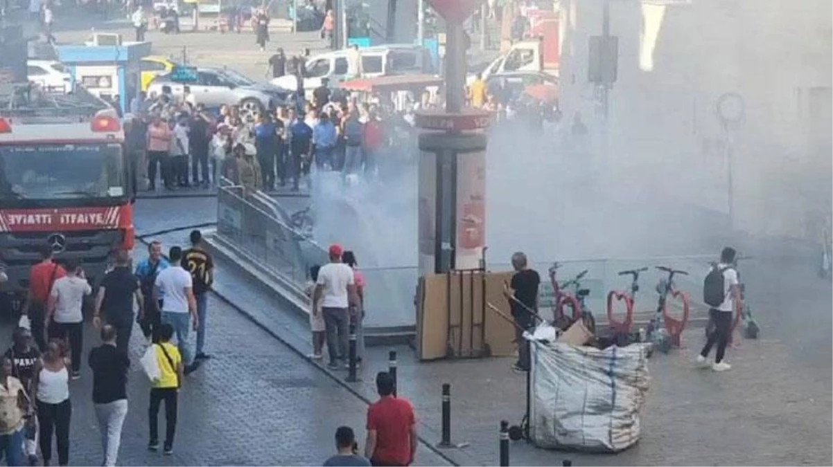 Son Dakika: İstanbul\'da Vezneciler metro istasyonunda yangın