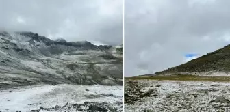 Artvin ve Rize'ye mevsimin ilk karı düştü! Yüksek kesimler beyaz örtüyle kaplandı