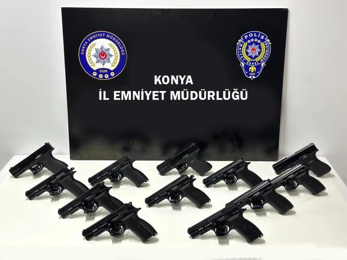 Konya\'da Polis Operasyonunda Çok Sayıda Ruhsatsız Silah Ele Geçirildi