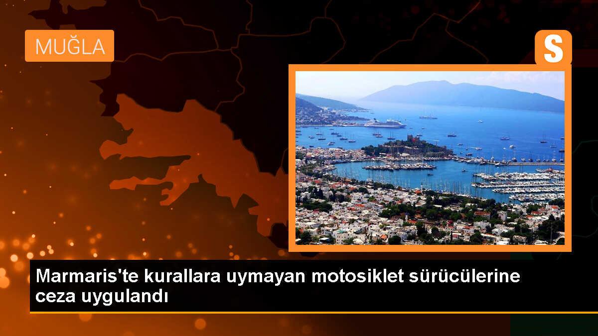 Marmaris\'te Motosiklet Sürücülerine 32 Bin 338 Lira Cezai İşlem